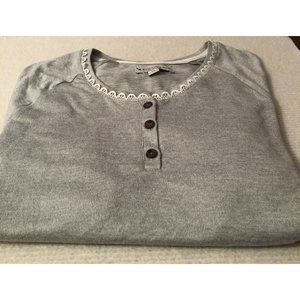 Women's XS Koolaburra by UGG Henley Look LS Top, Grey